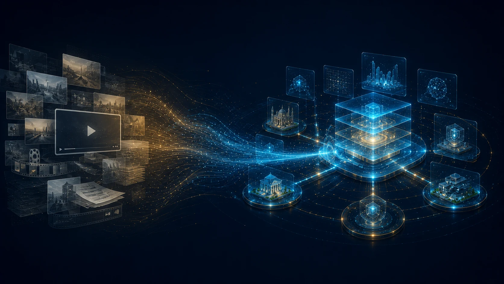Origin visual showing the 2022 multi-reality vision evolving into today's Reality Engine architecture